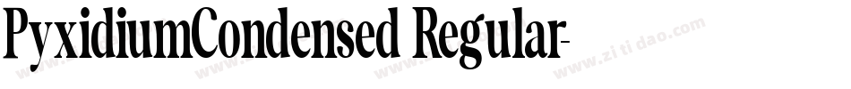 PyxidiumCondensed Regular字体转换